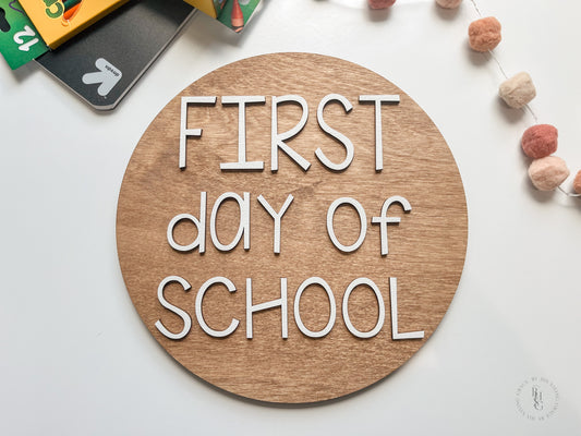 Reversible First and Last Day of School Sign