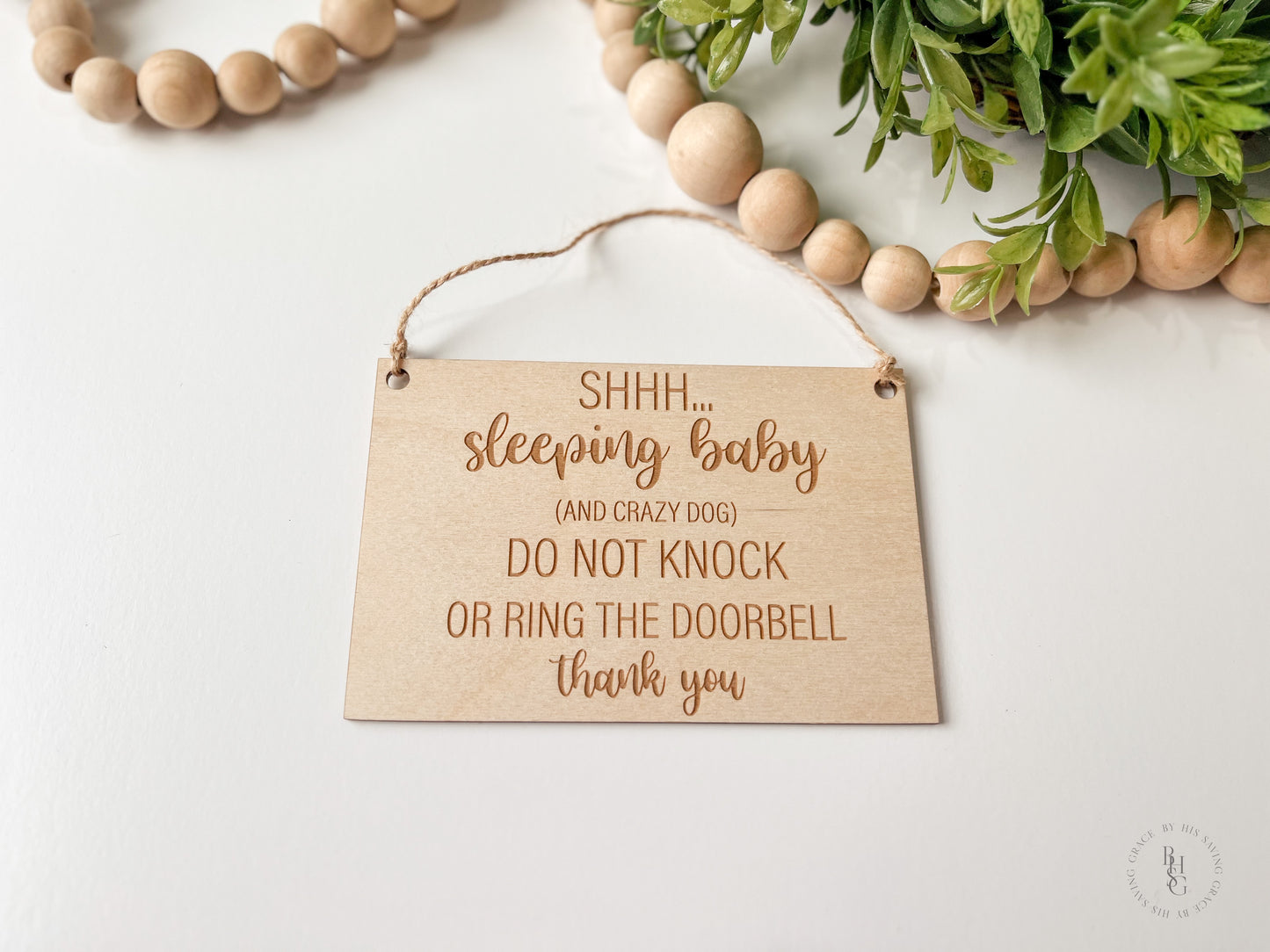 Wooden Do Not Disturb Sign For Doorbell