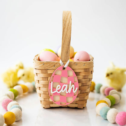Checkered Easter Egg Tag