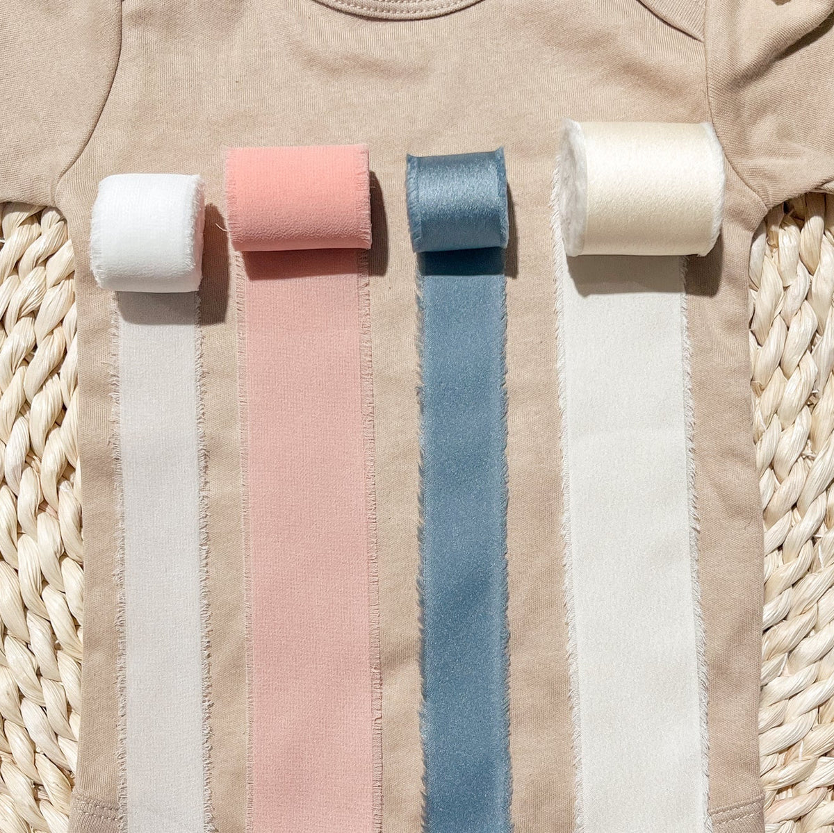 Baby Boy Announcement Signs with Ribbon