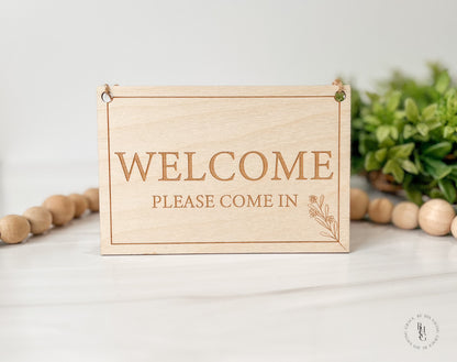 Double-Sided In Session | Welcome Please Come In Sign For Therapist Office