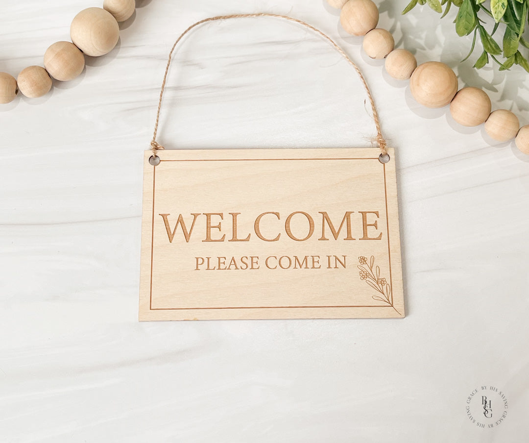 Double-Sided In Session | Welcome Please Come In Sign For Therapist Office