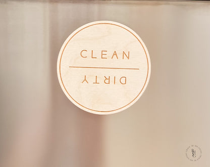 Wooden Clean | Dirty Dishwasher Magnet