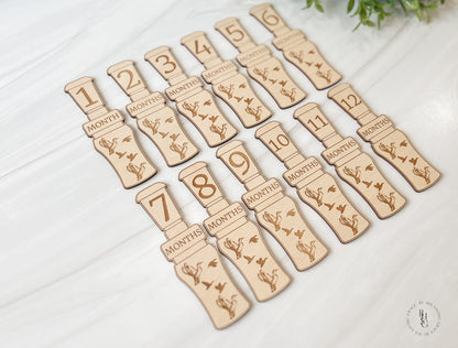 Duck Call Monthly Milestones Markers For Baby Photos + Matching Nameplate