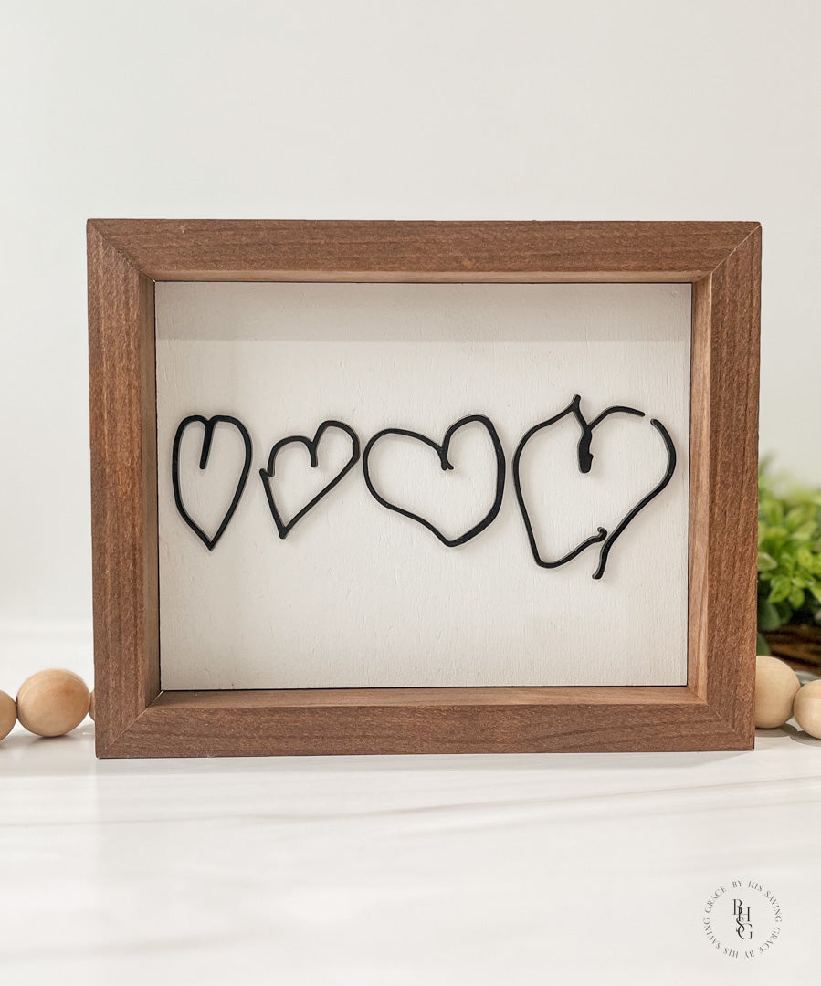 3D Hand-Drawn Heart Sign