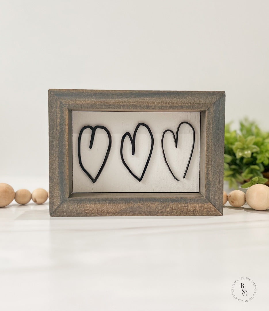 3D Hand-Drawn Heart Sign