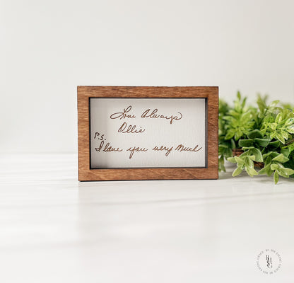 Your Handwriting Engraved Sign