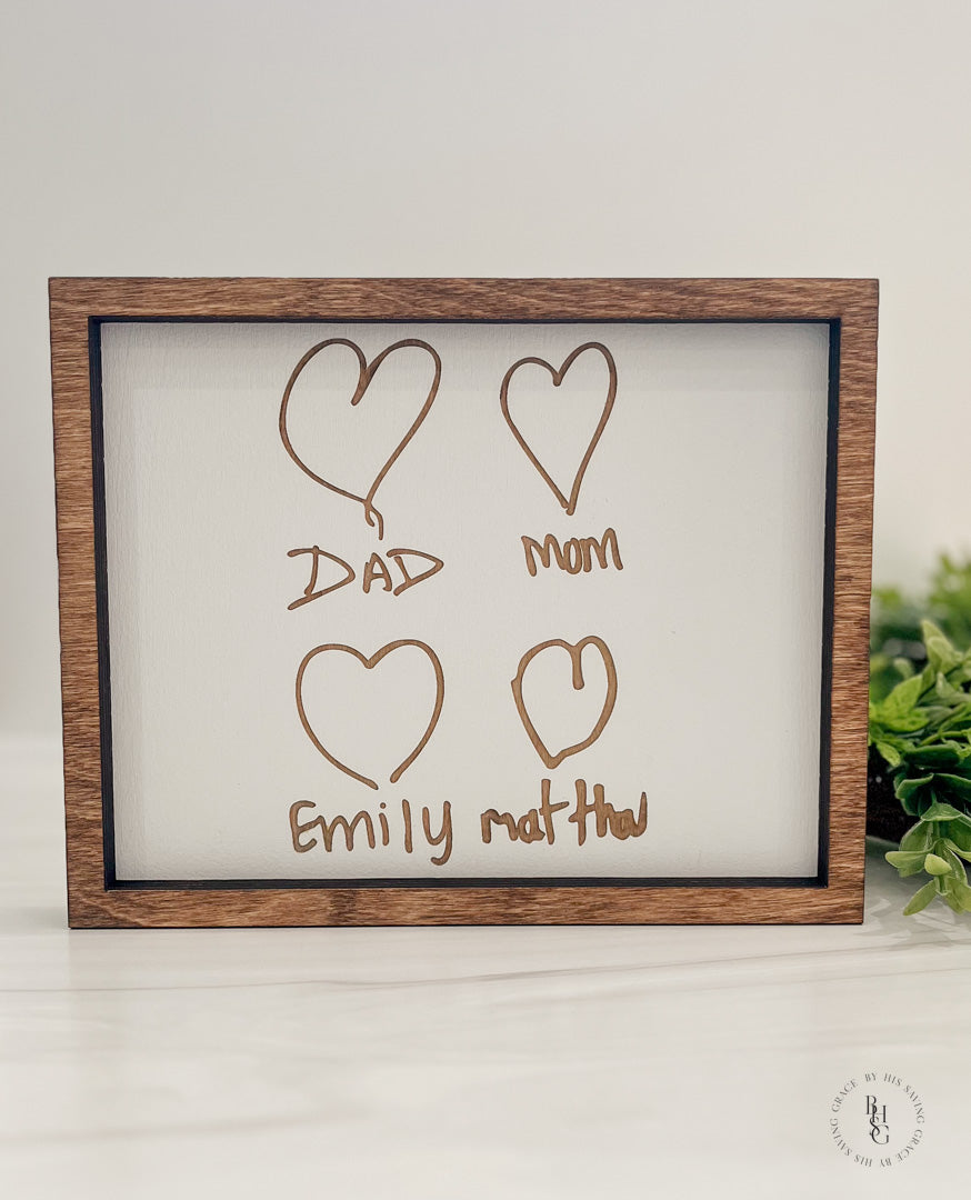 Your Handwriting Engraved Sign