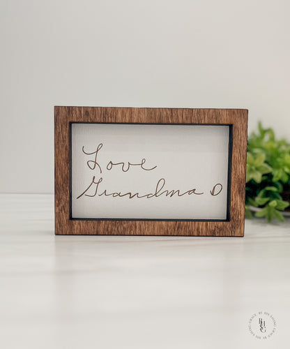 Your Handwriting Engraved Sign