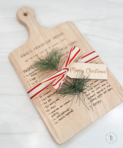 Handwritten Recipe Serving Board