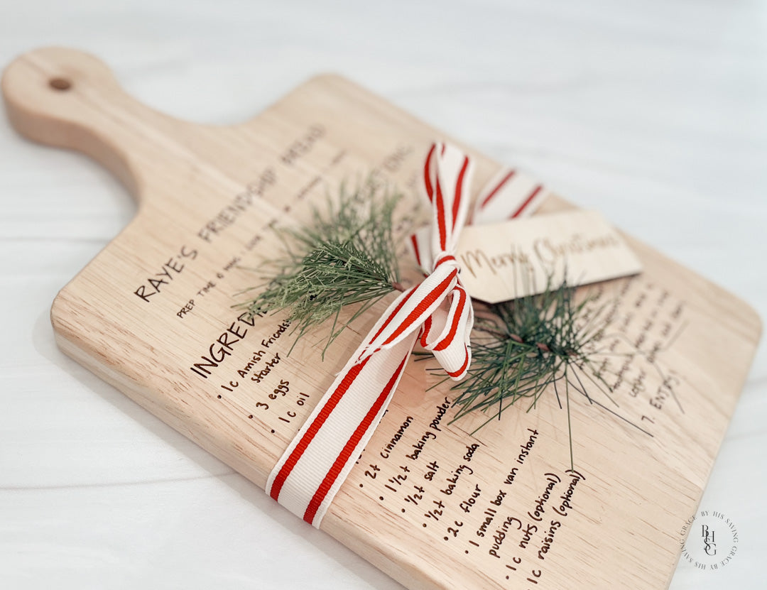 Handwritten Recipe Serving Board