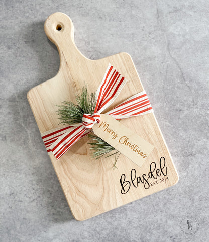 Personalized Serving Board With Last Name + Est. Date