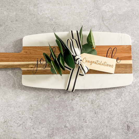 Serving Board With Name + Est. Date