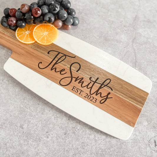 Serving Board With Name + Est. Date