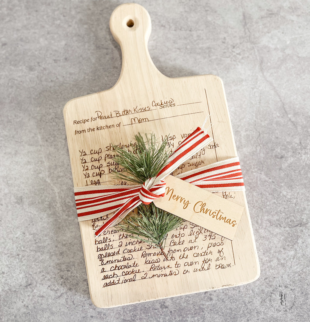 Handwritten Recipe Serving Board