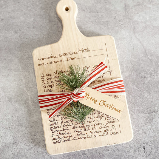 Handwritten Recipe Serving Board
