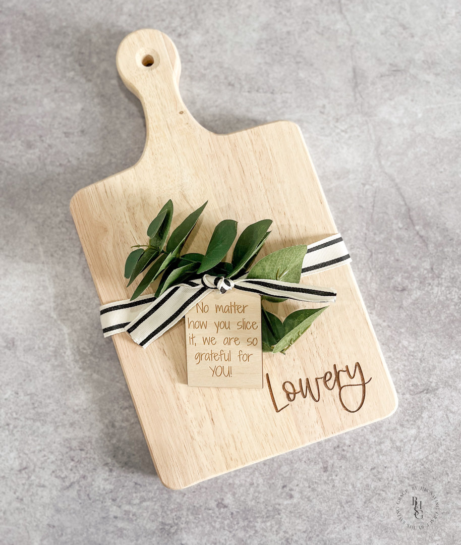 Personalized Serving Board For Teacher With Last Name