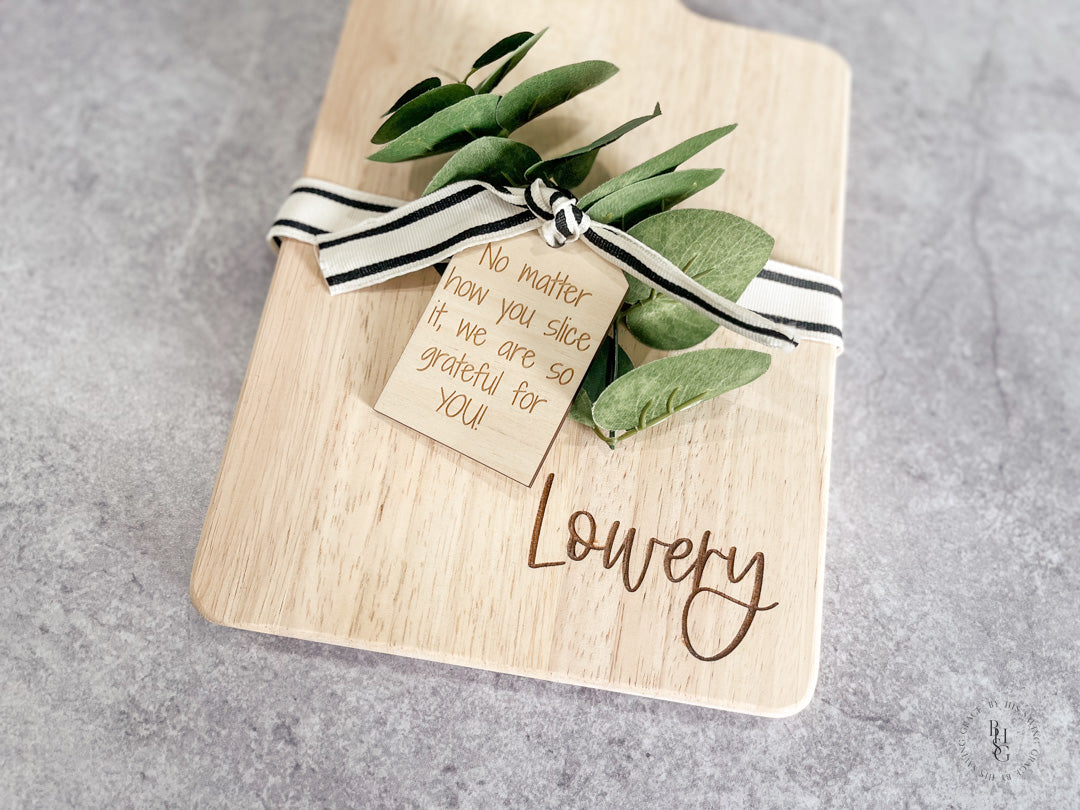 Personalized Serving Board For Teacher With Last Name