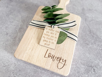 Personalized Serving Board For Teacher With Last Name