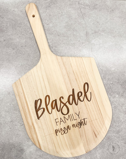 Wooden Pizza Peel Personalized With Your Name