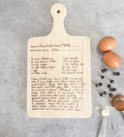 Handwritten Recipe Serving Board