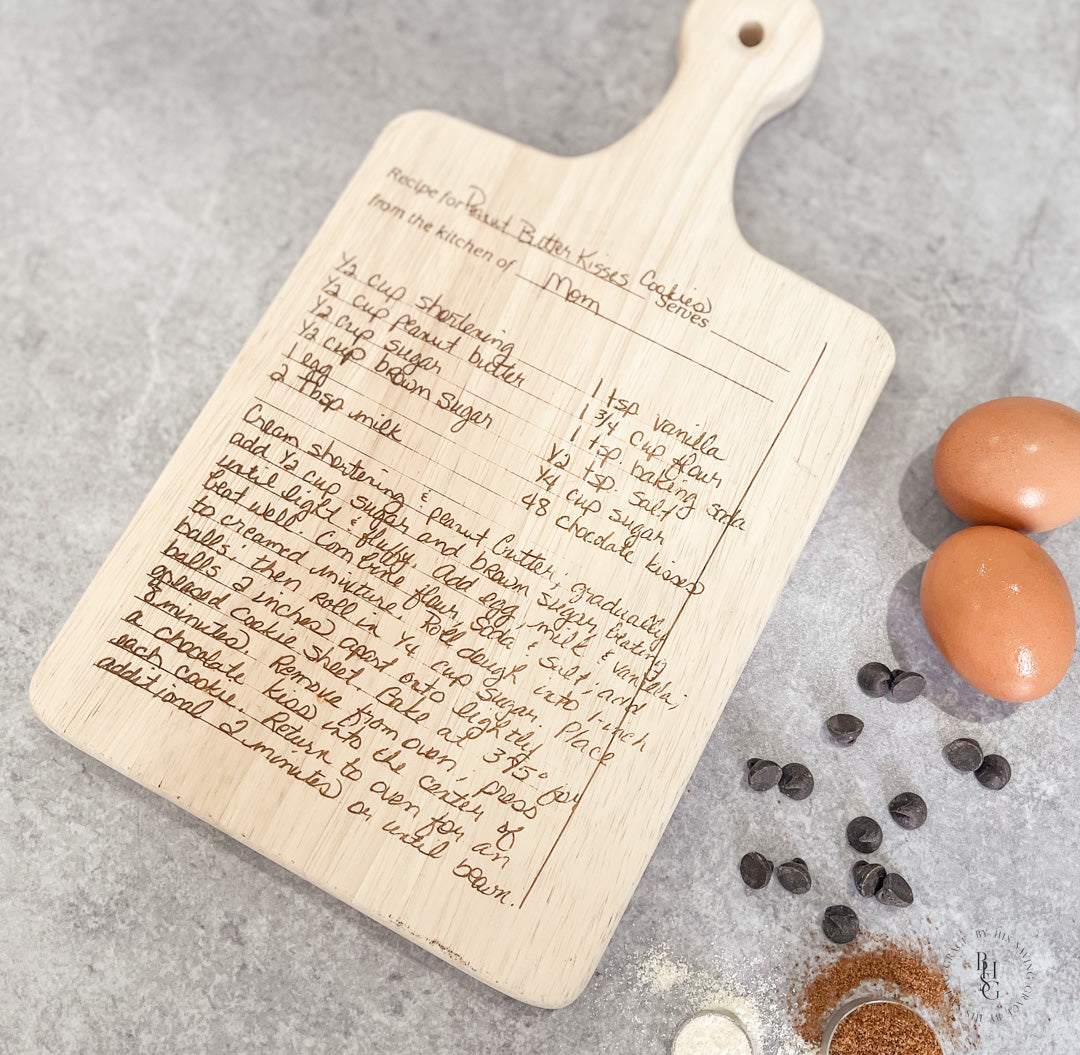 Handwritten Recipe Serving Board