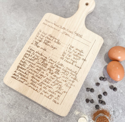 Handwritten Recipe Serving Board