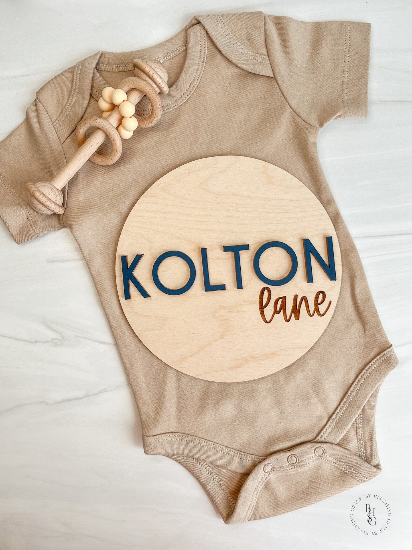 Wooden Baby Name Announcement Sign