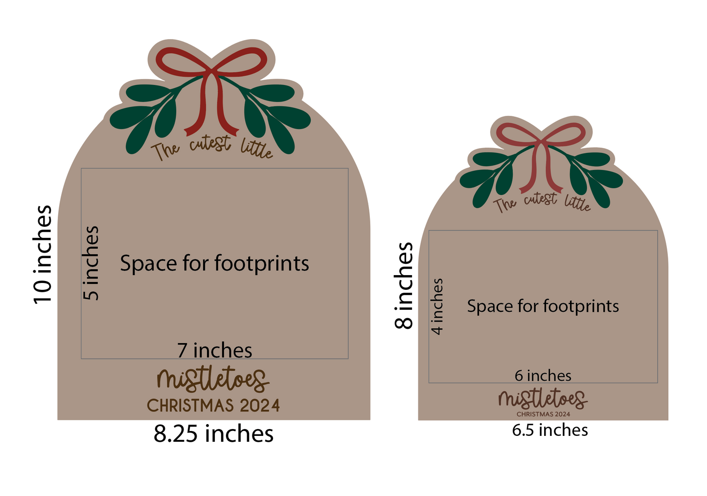 The Cutest Littles Mistletoes Footprint Sign