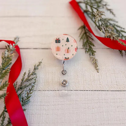 Festive Christmas Patterned Badge Reels