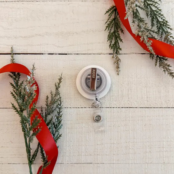 Festive Christmas Patterned Badge Reels
