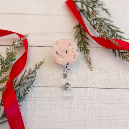 Festive Christmas Patterned Badge Reels