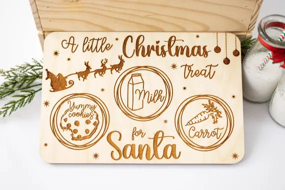 A Little Christmas Treat for Santa Serving Board