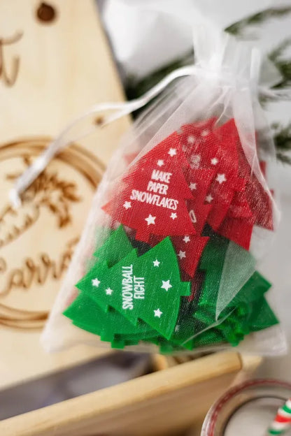 Another view of the Christmas bucket list tokens