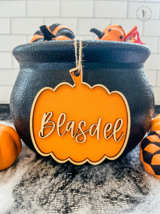 Pumpkin Halloween Bag Tag