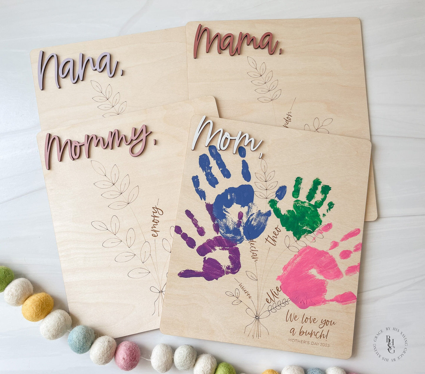 Wooden Handprint Bouquet Mother's Day 2024