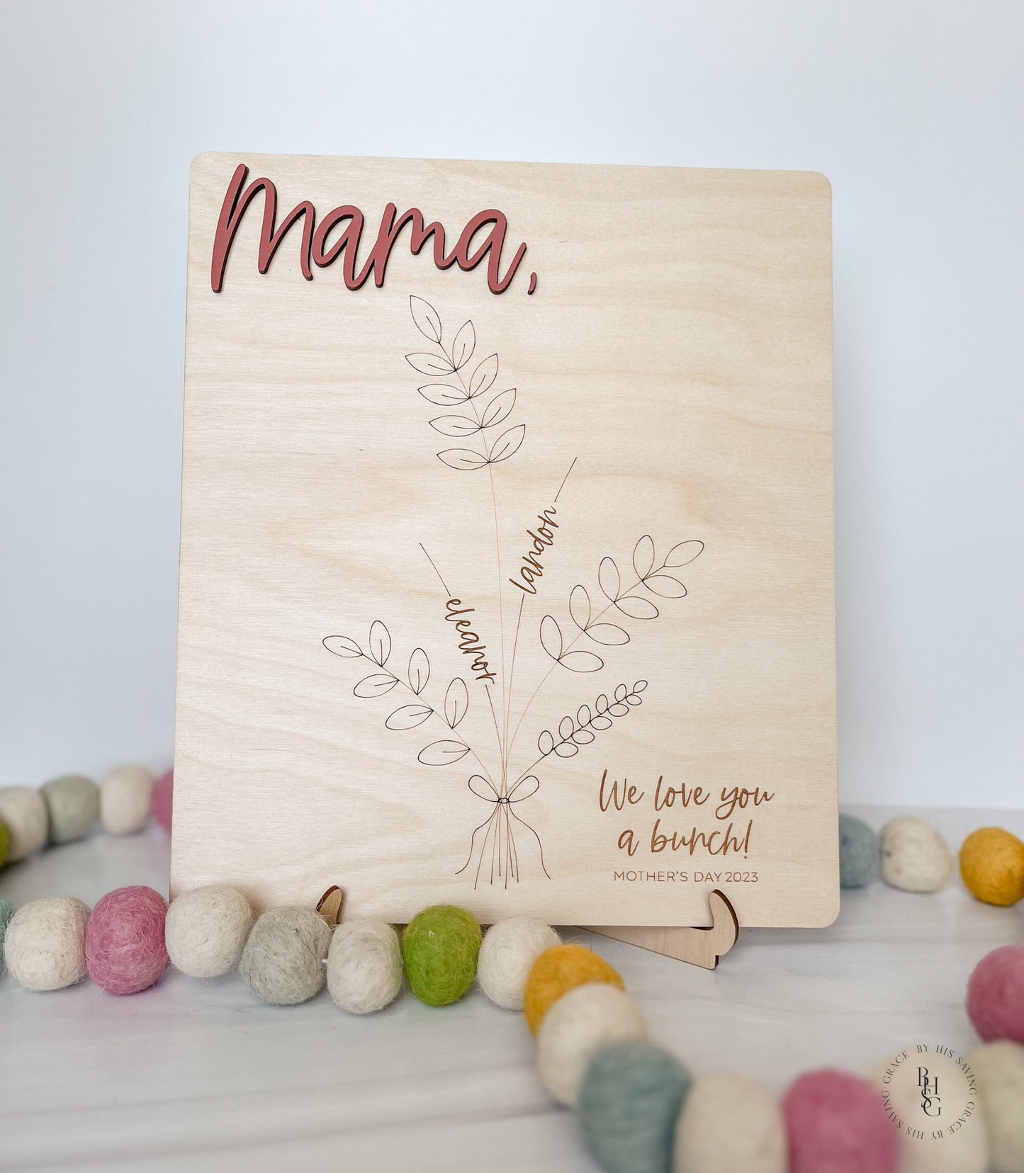 Wooden Handprint Bouquet Mother's Day 2024