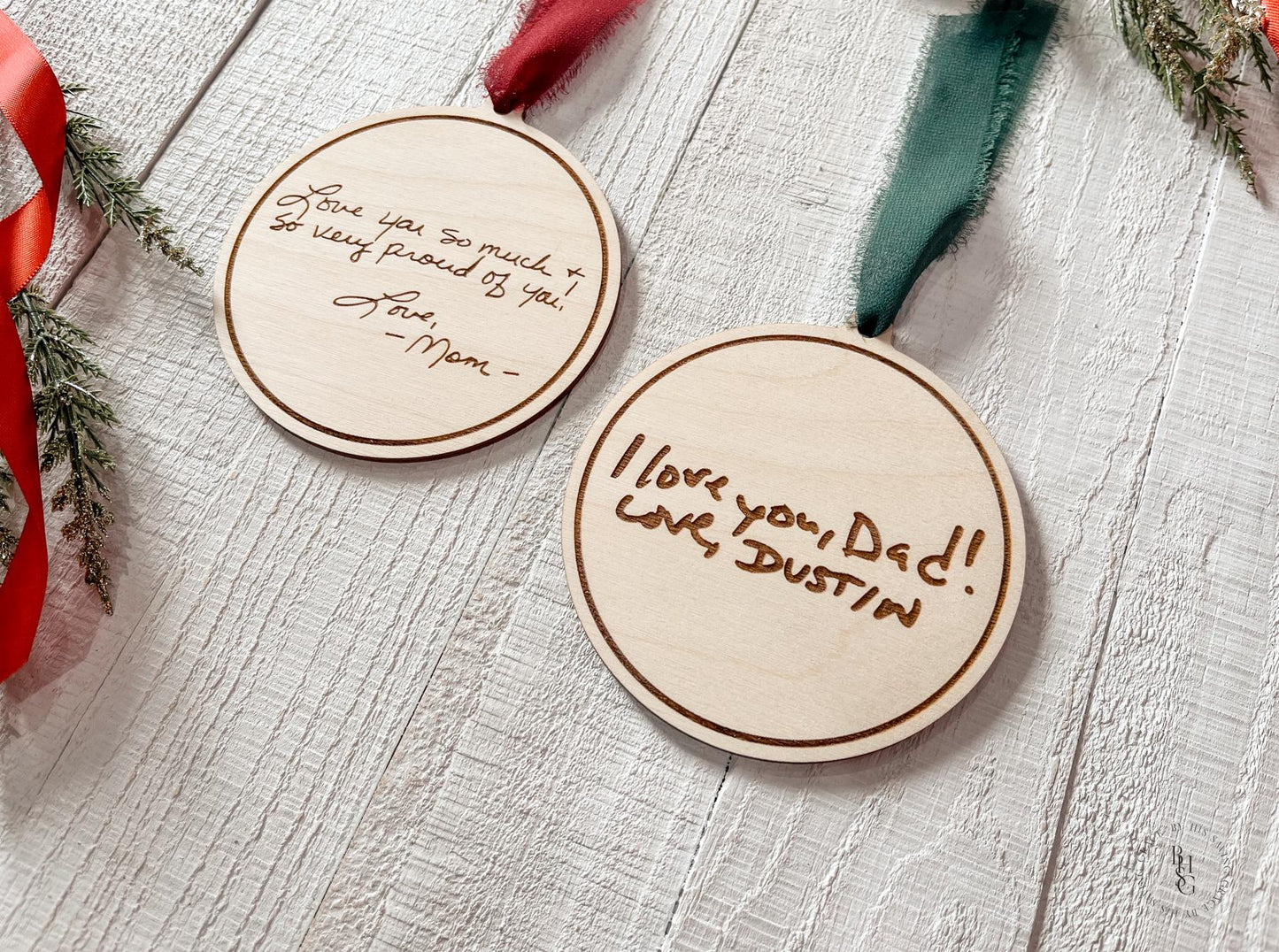 Handwritten Note Christmas Ornament