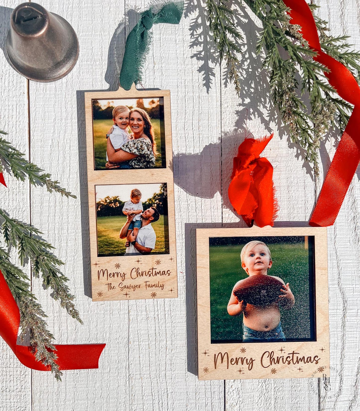 Custom Photo Strip Christmas Ornament