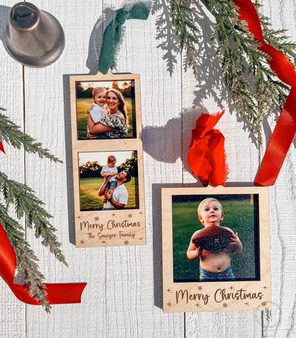 Custom Photo Strip Christmas Ornament