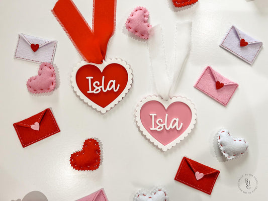 Personalized Scalloped Heart Valentine’s Day Tag