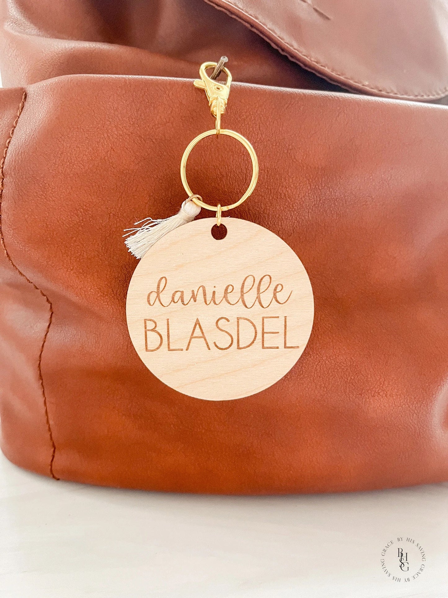 Wooden Bag Tag Personalized With Your Name