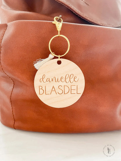 Wooden Bag Tag Personalized With Your Name