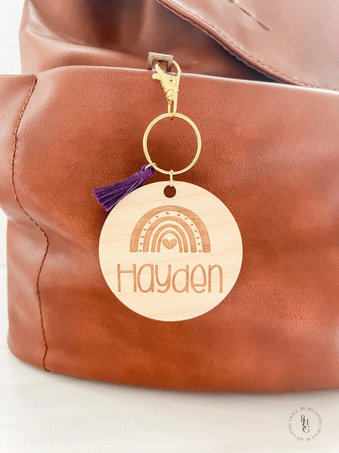 Wooden Bag Tag Personalized With Your Name