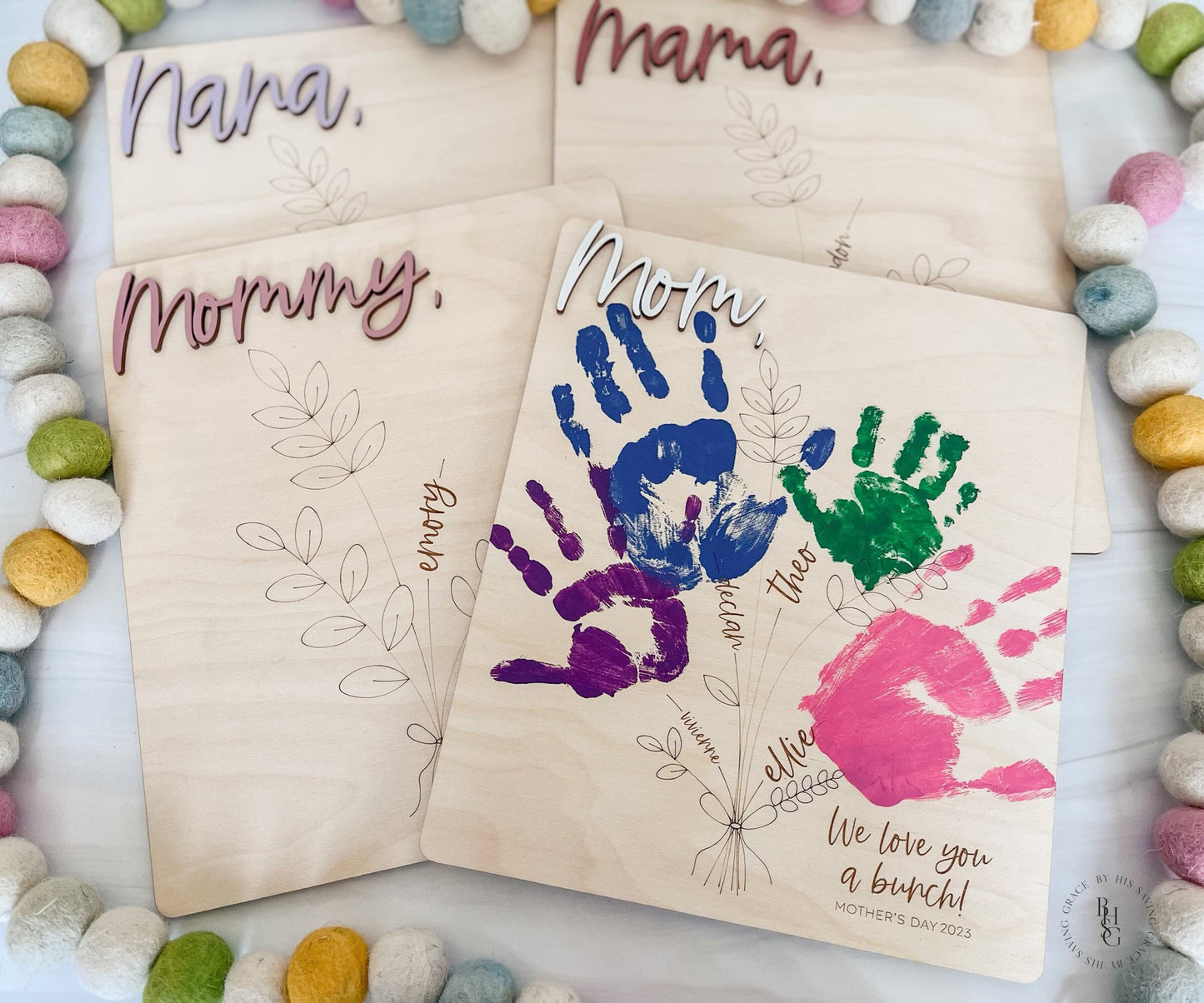 Wooden Handprint Bouquet Mother's Day 2024