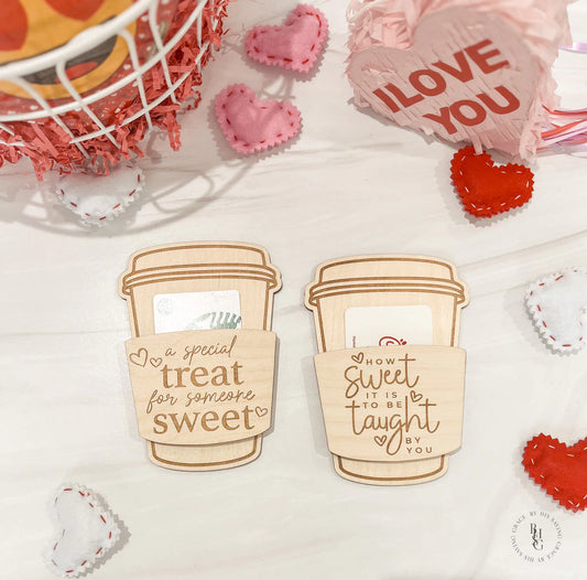 Valentine's Day Coffee Cup Gift Card Holder