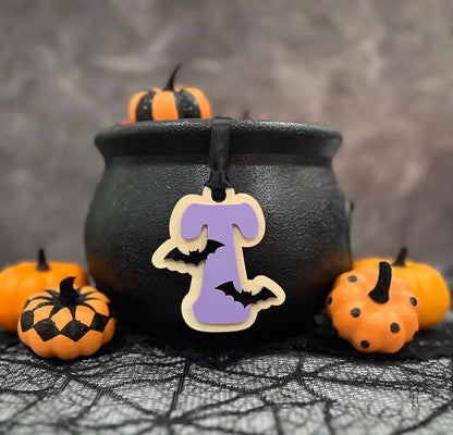 Retro Letter Halloween Tag