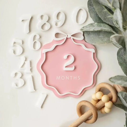 Interchangeable Number Bow Monthly Milestone Markers