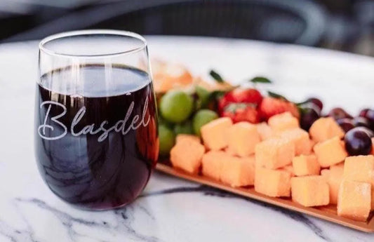 Engraved Name Wine & Rocks Glasses