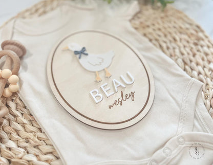 Silly Goose Baby Announcement Sign